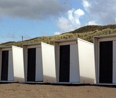 Historische Strandkabinen - © I. Rasche / pixelio.de